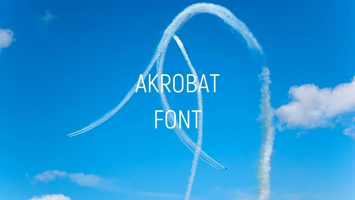 Akrobat Font preview 1