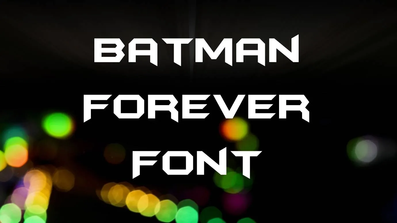 Batman Forever Font preview 1