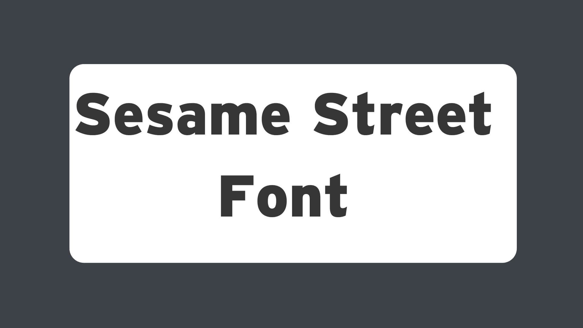 Sesame Street Font preview 1