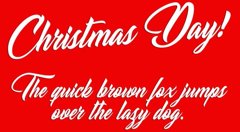 Christmas Day Personal Use Regular Font