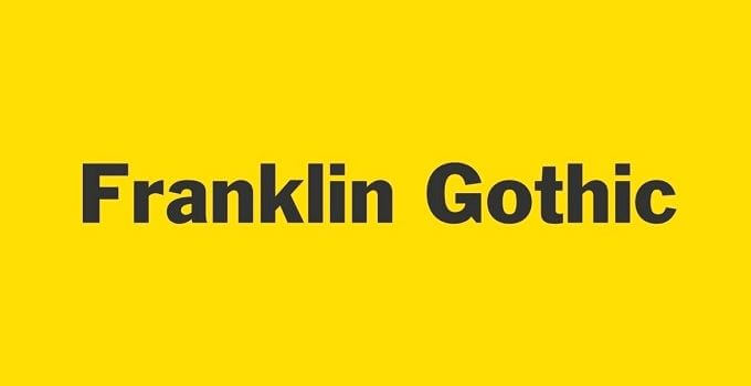 Franklin Gothic Font