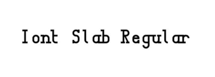Iont Slab Regular Font