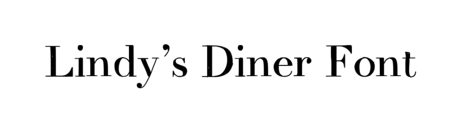 Lindys Diner Font