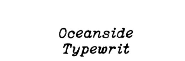 Oceanside Typewriter Regular Font