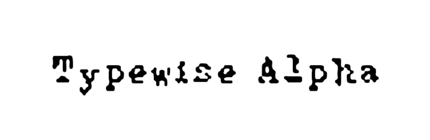 Typewise Alpha Normal Font