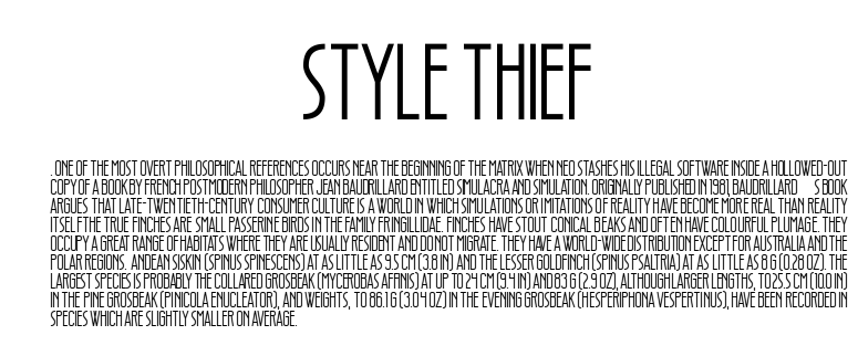 Style Thief - Style Thief Font Free Download