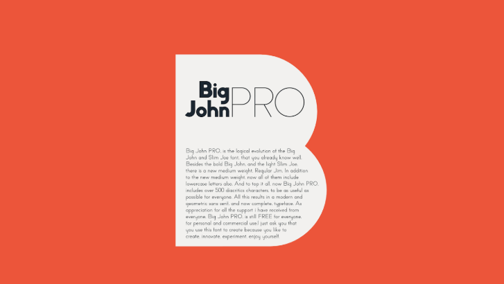 Big John PRO Typeface - Big John PRO Typeface Free Downaload