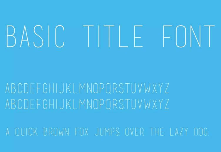BASIC TITLE FONT REGULAR FONT - Basic Title Font Free Download