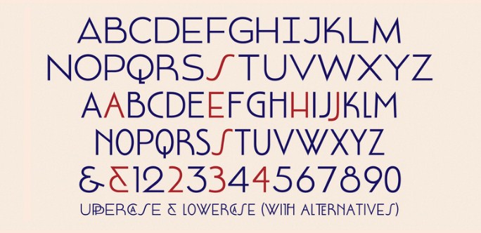 Art Deco Font Family Free Download