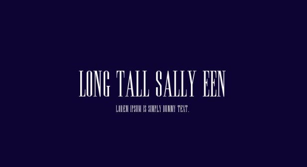 Long Tall Sally EEN Plain Font