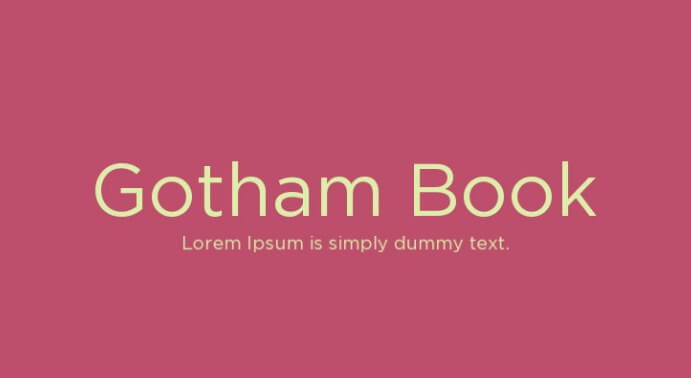 Gotham Book Font