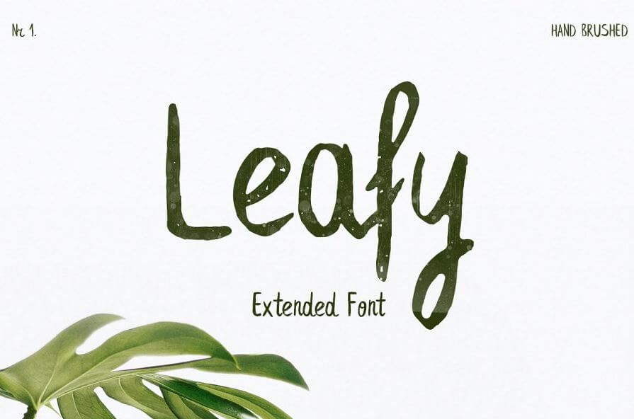 leafy font - Leafy Brush Font Free Download