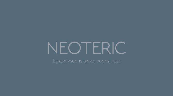 neoteric font - Neoteric Font Free Download