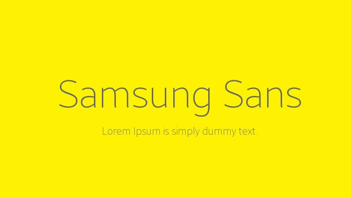 Samsung Sans Font