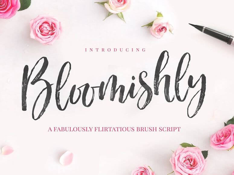 bloomishy font - Bloomishly Brush Font Free Download
