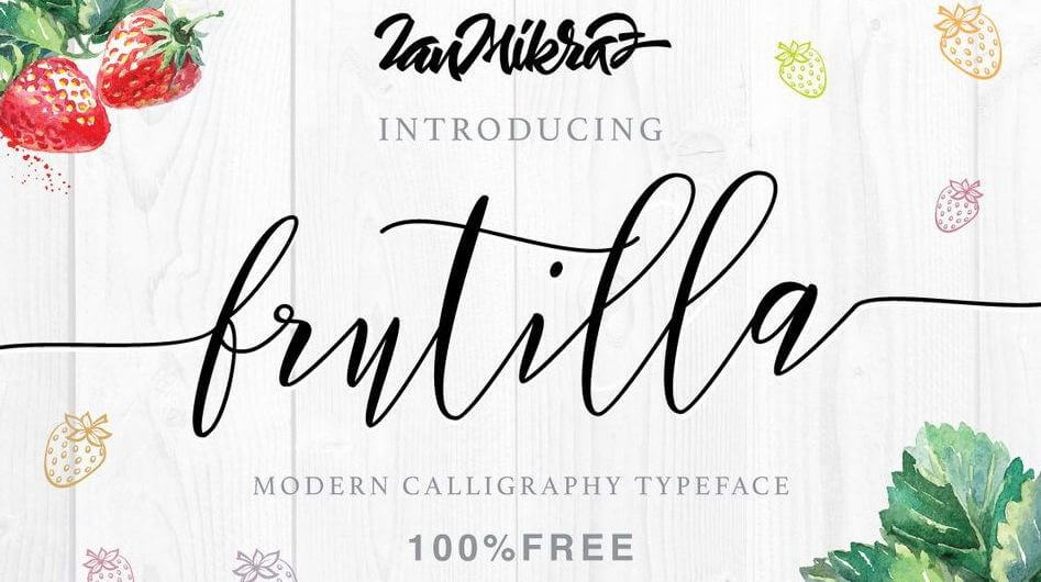 frutilla font - Frutilla Script Typeface Free Download
