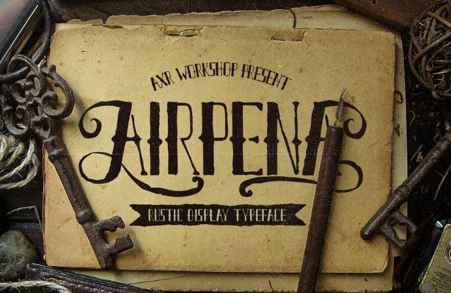 airpena font - Airpena Rustic Font Free Download