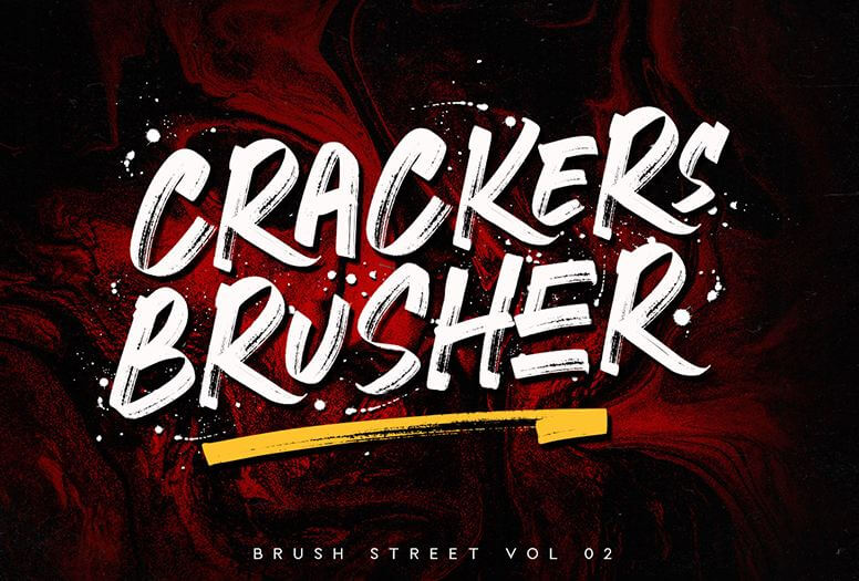 craker brusher font - Crackers Brusher Font Free Download