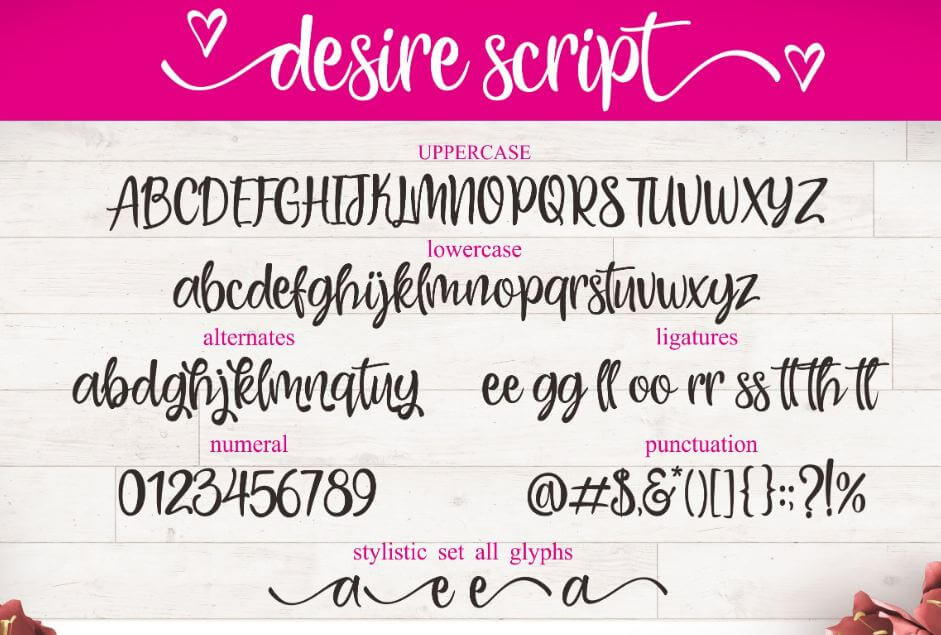 desire script font - Desire Script Font Free Download