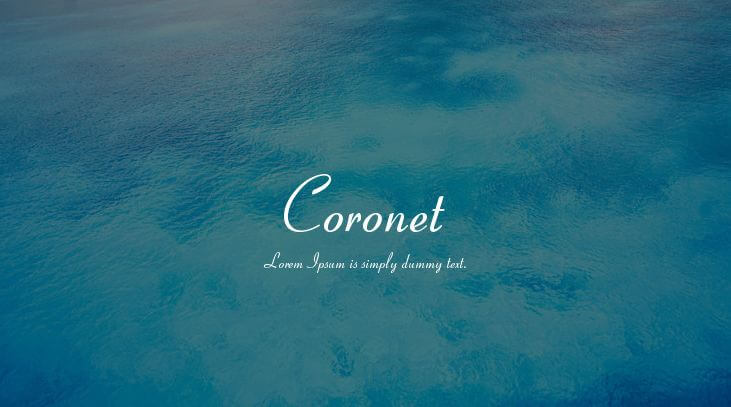 coronet font - Coronet Font Free Download