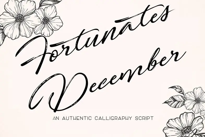 fortunates december font - Fortunates December Font Free Download