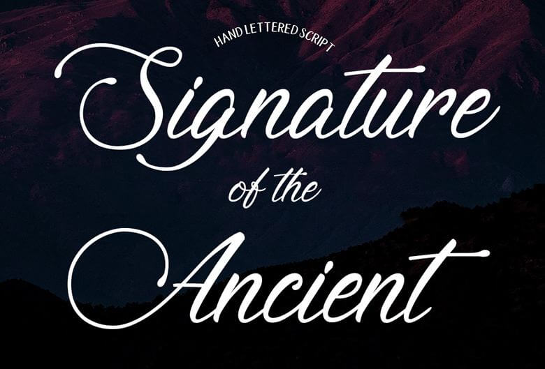 signature of the ancient font - Signature of the Ancient Font Free Download