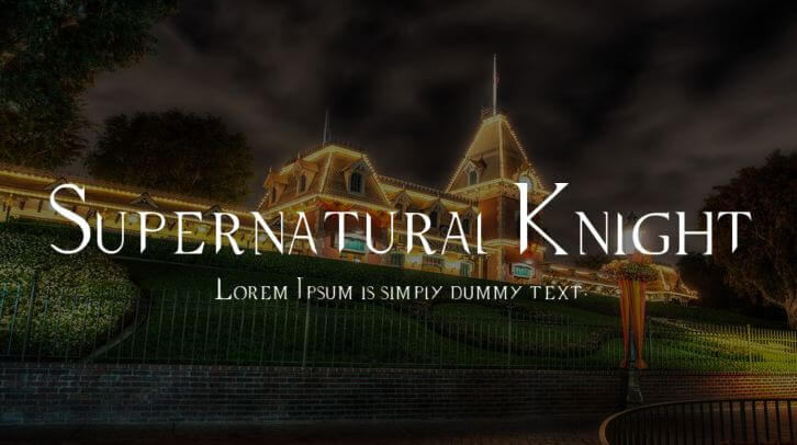 supernatural font - Supernatural Knight Font Free Download