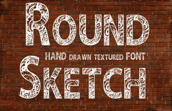 round font - Round Sketch Font Free Download