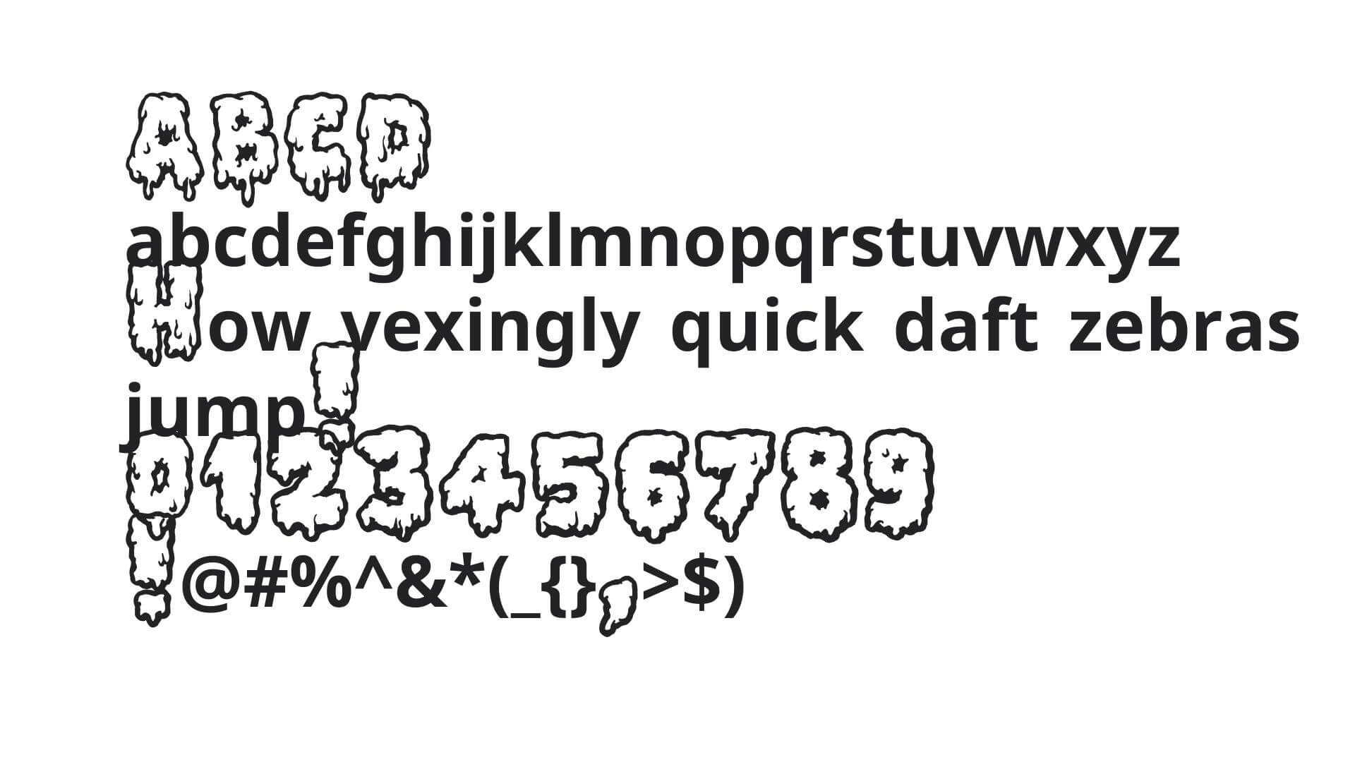 Lethal Slime Font View