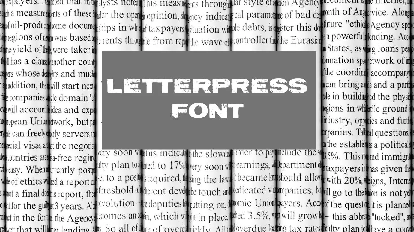 Letterpress Font Family
