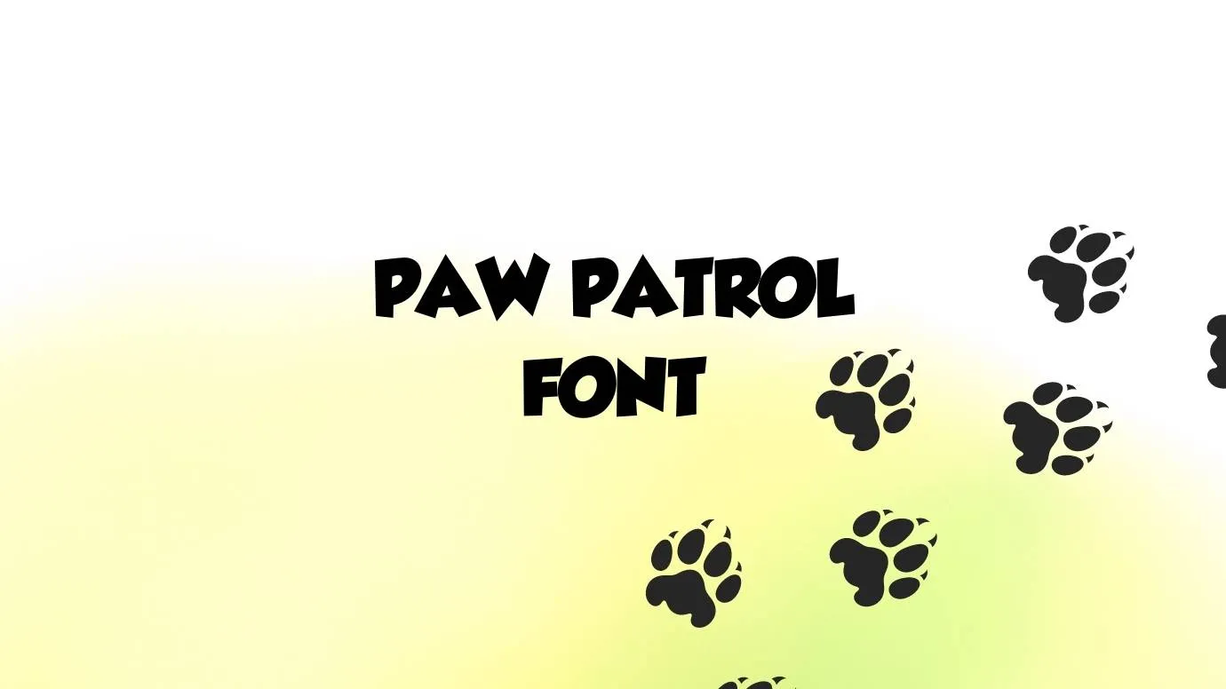 Paw Patrol Font Family