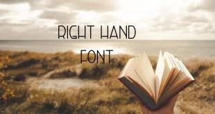 right hand font feature 310x165 - Right Hand Font Free Download