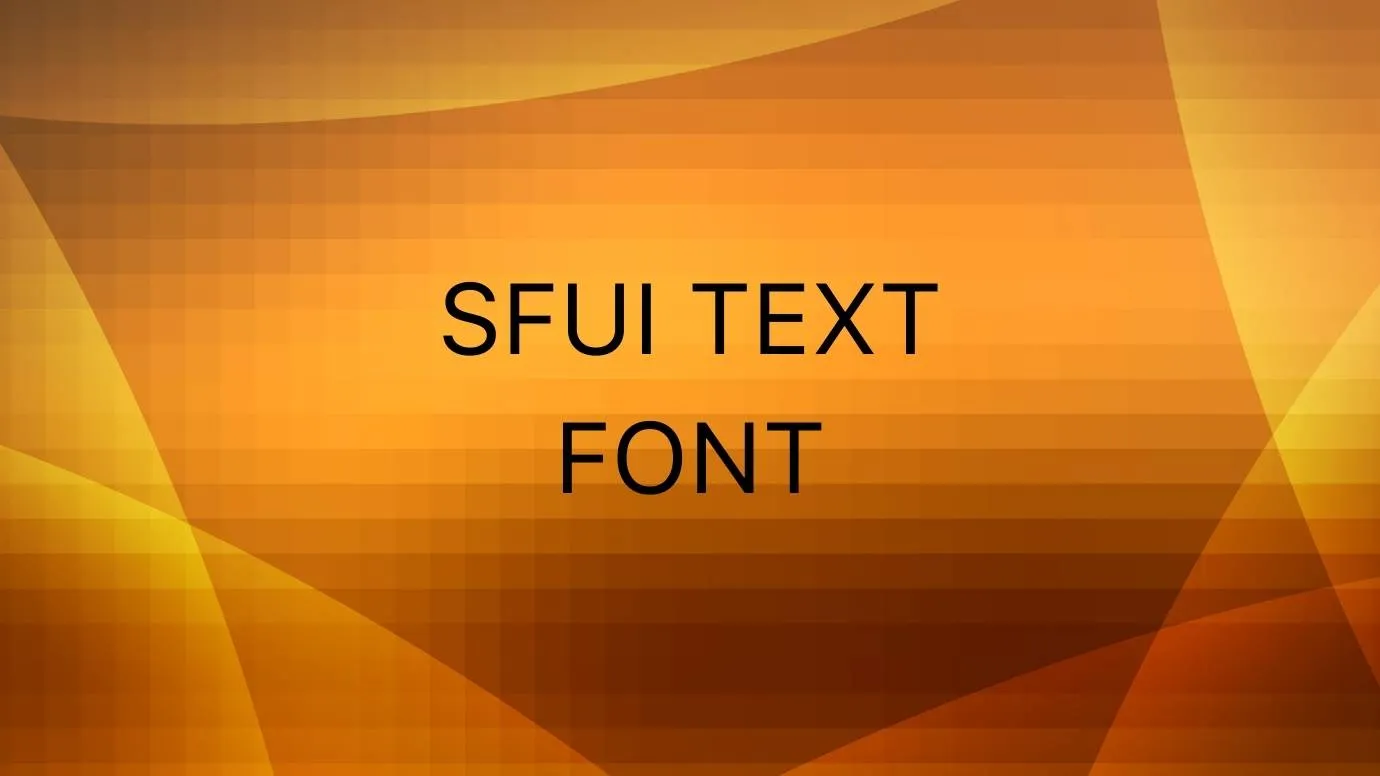 SF UI Text Font Family