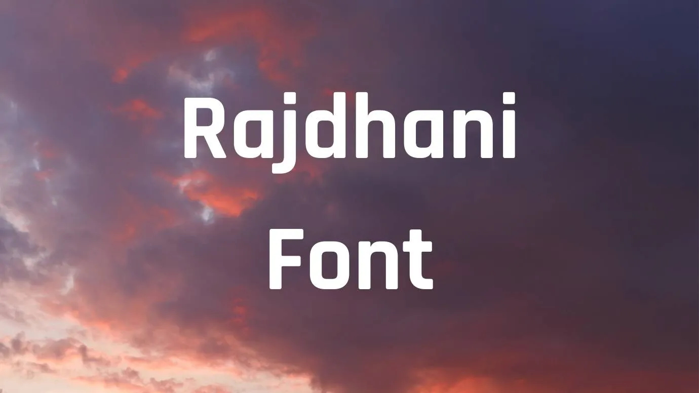 Rajdhani Font