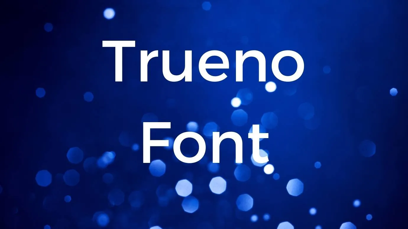 Trueno Font Free Download