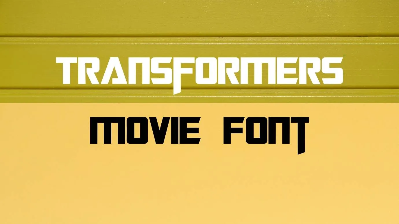 Transformers Movie Font