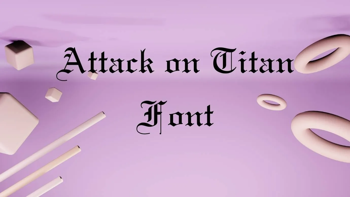 Attack on Titan Font Family