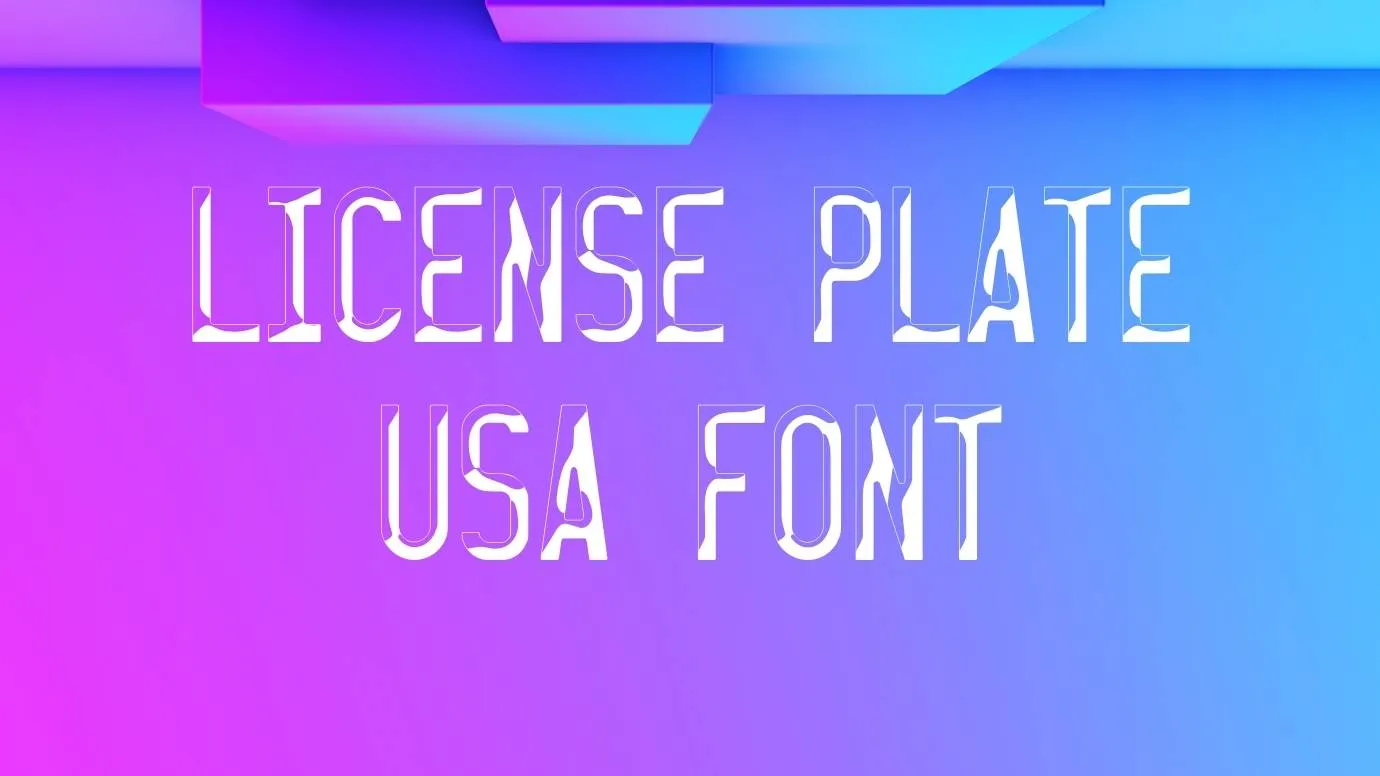 License Plate USA Font