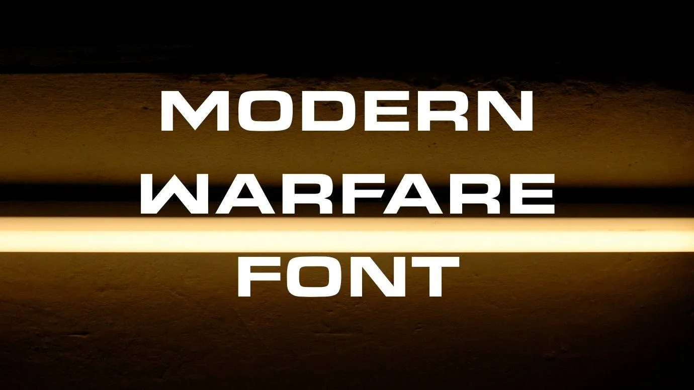 Modern Warfare Font