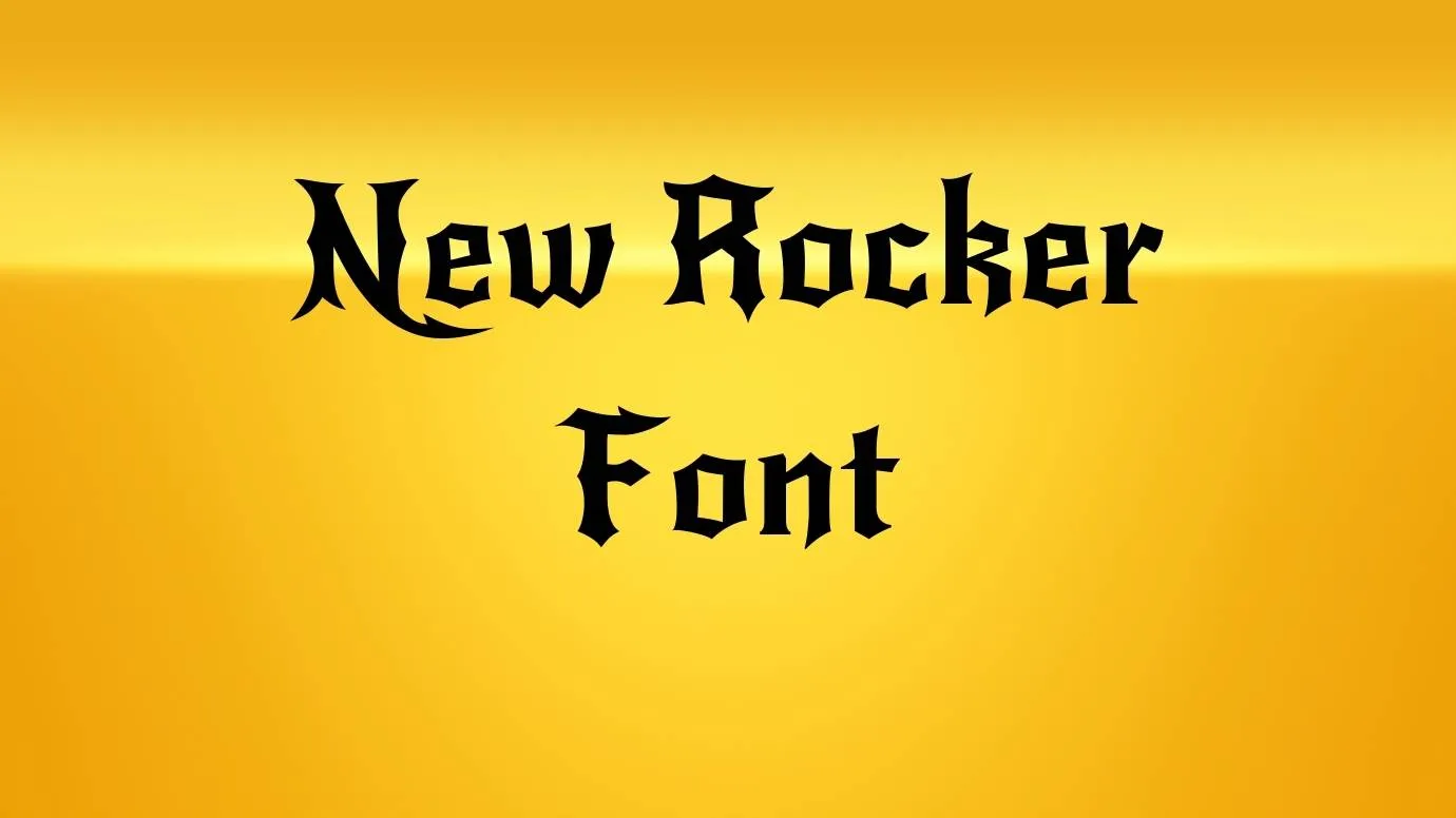 New Rocker Font