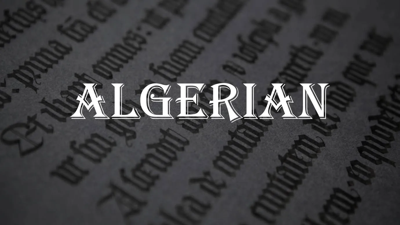 Algerian Font