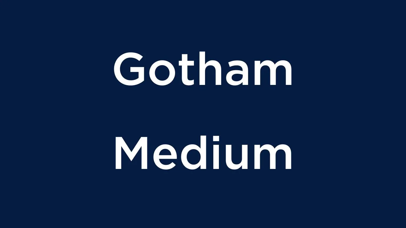 Gotham Medium Font
