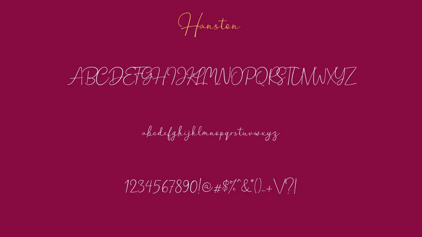 Hanston Font