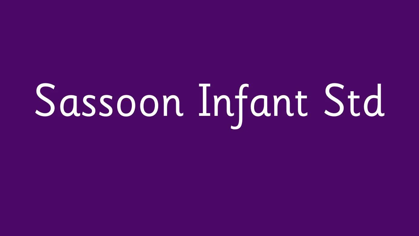 Sassoon Infant Std Font
