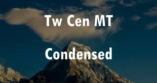 Tw Cen Mt Font