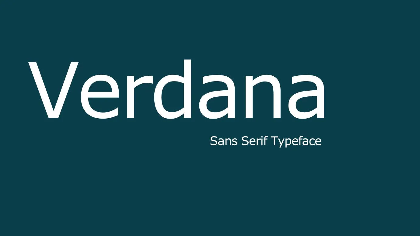 Verdana Font Family