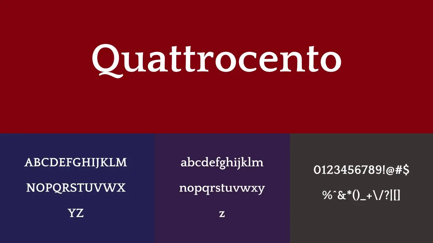 Quattrocento Font
