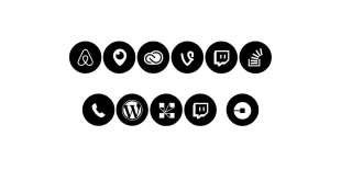 Social Media Circled Font