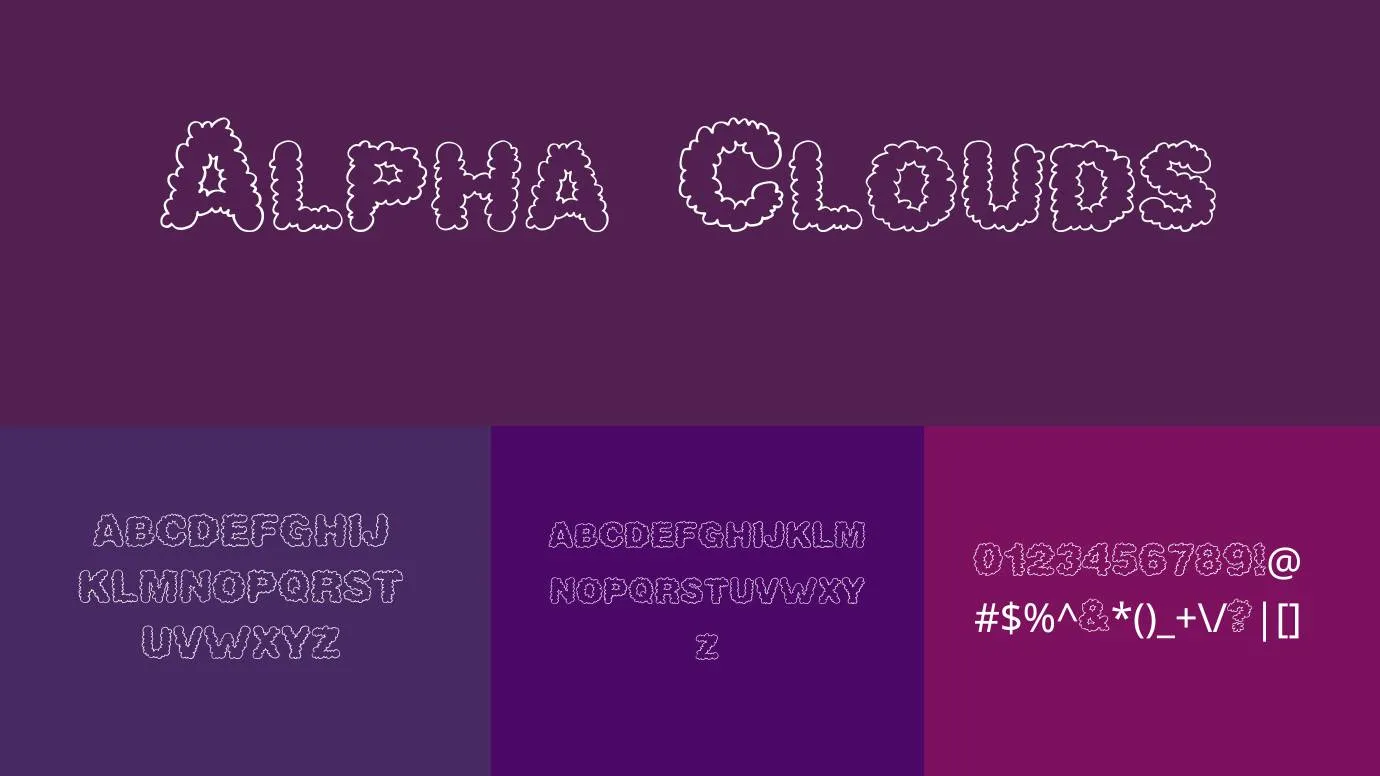 Alpha Clouds Font