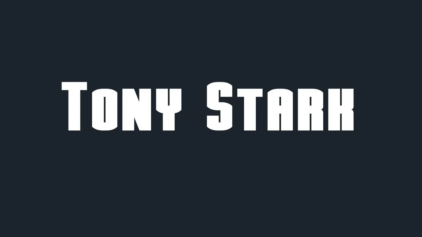 Iron Man Font
